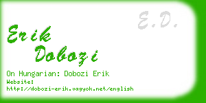 erik dobozi business card